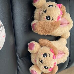 Adorable Plush Puppy Toys with Pink Accents